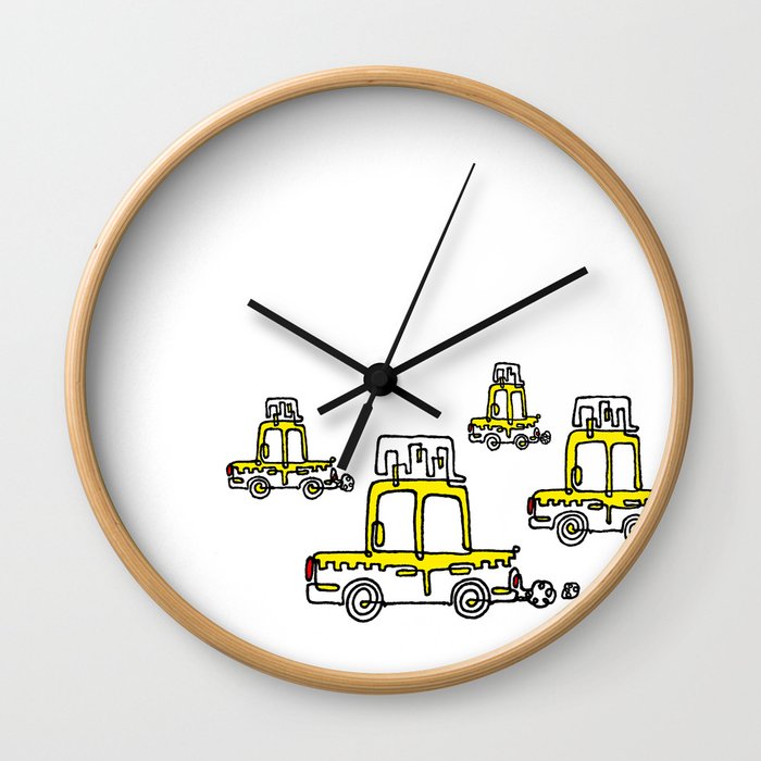 Yellow Cab Wall Clock