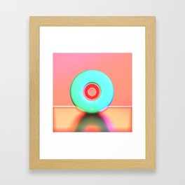 Wheel Gerahmter Kunstdruck | Skating, Graphicdesign, Skateboarding, Vibrant, Synth, Futuristic, Pink, Bearings, Colorful, Retrofuture 