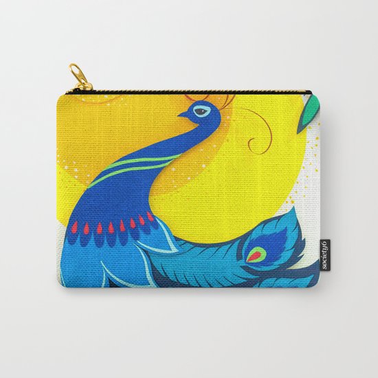 Peacock Paper Art Carry-All Pouch