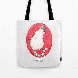 Haruki Murakami's Kafka on the Shore // Illustration of a Siamese Cat with a Fish in her Mouth in Pe Tote Bag