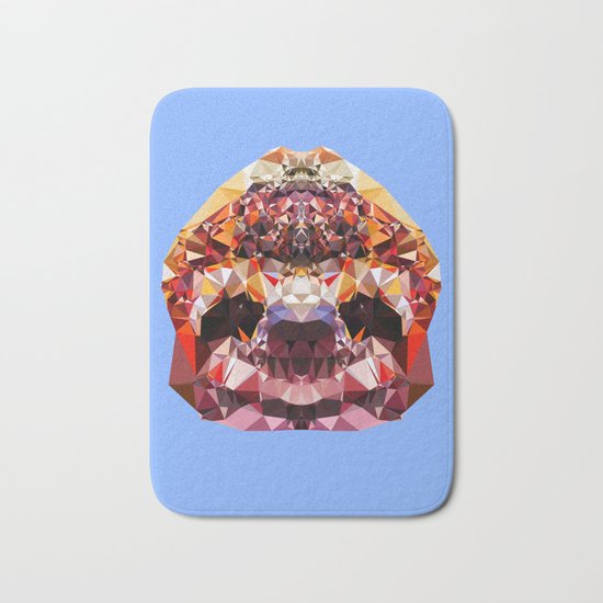 Geometric Sloth Bath Mat