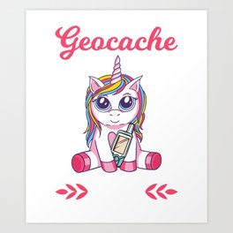 Crazy Geocache Girl Geocacherin Geocaching Art Print | Coordinates, Geocachegift, Cahing, Drawing, Scavengerhunt, Geocaching, Outdoor, Geocache, Geocacherin, Geocachegirl 