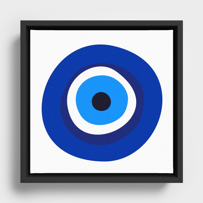 evil eye symbol Framed Canvas