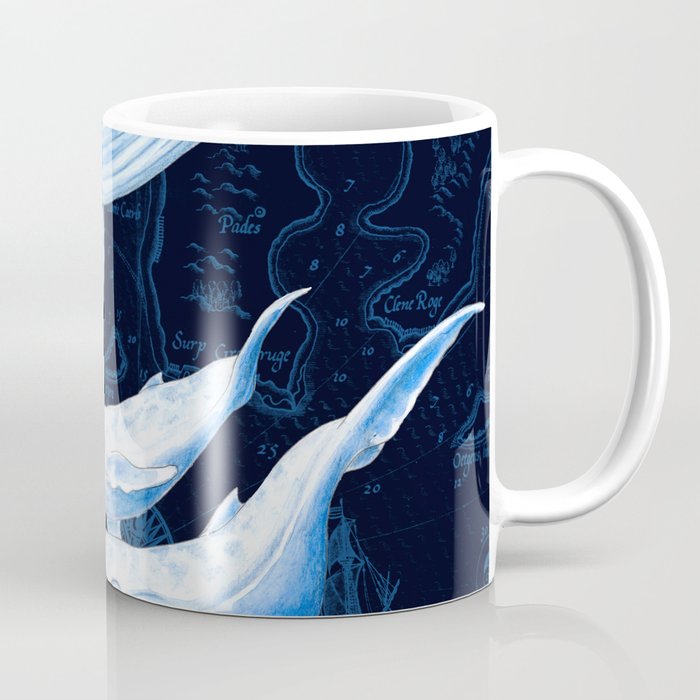 Whale Family Deep Blue Coffee Mug