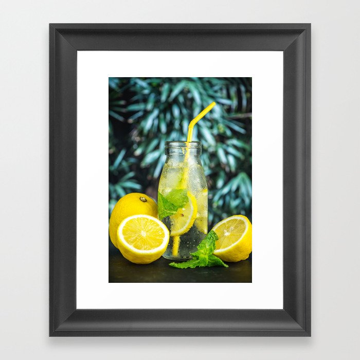 Lemonade Drink Photo Framed Art Print