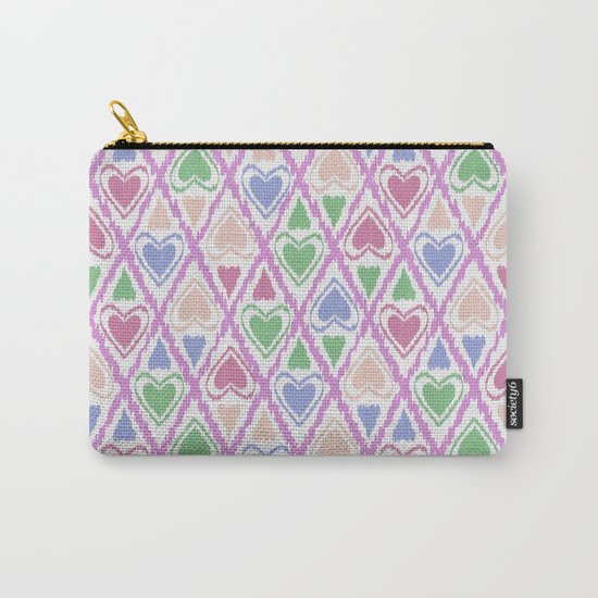 Favorite pattern . Brown, pink , green . Carry-All Pouch