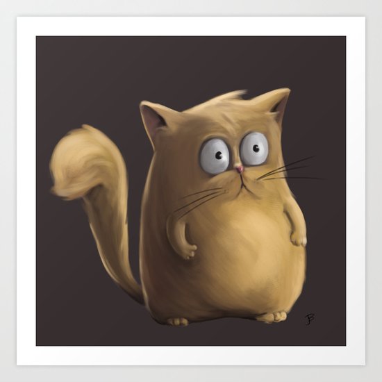 Scaredy Cat Art Print