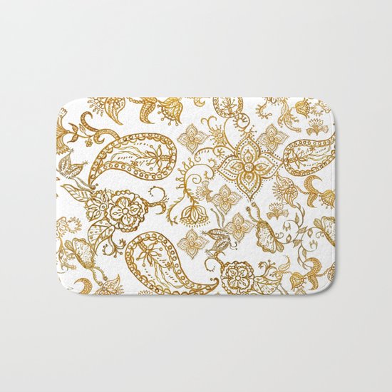 India henna pattern Bath Mat