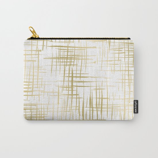 Crosshatch Gold Carry-All Pouch