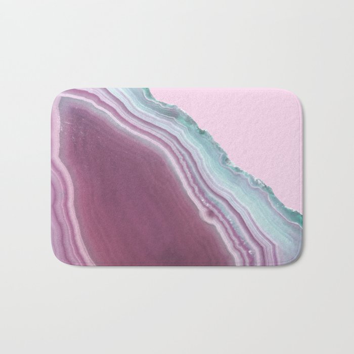 Geode Pink + Turquoise Bath Mat
