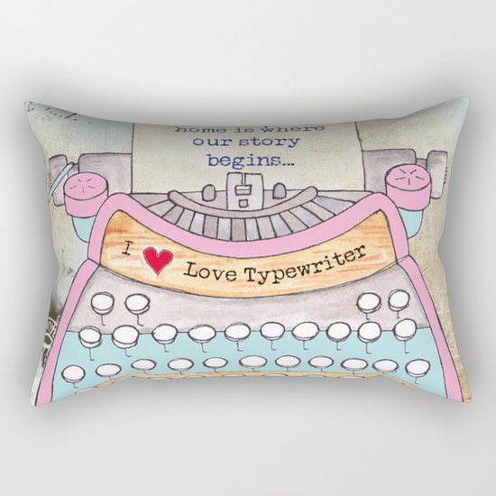 Typewriter #5 Rectangular Pillow