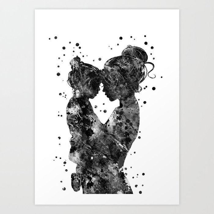 Mother And Daughter Art Print By Rosaliartbook Society6
