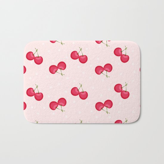 Sweet Cherries Unique Pattern Bath Mat