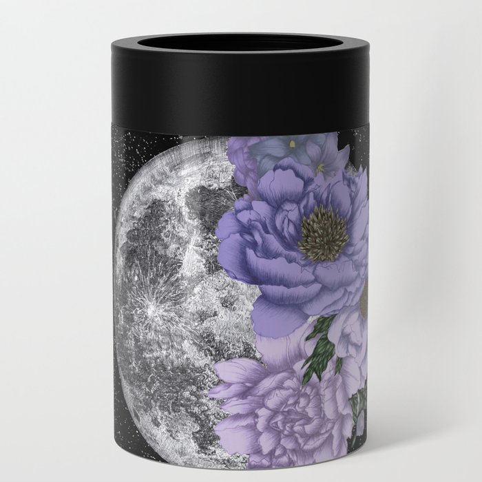 Moon Abloom in Lavendar and Periwinkle Can Cooler