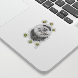Hedgehog and his Martini Sticker
