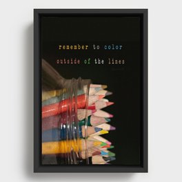 Color outside of the lines Framed Canvas