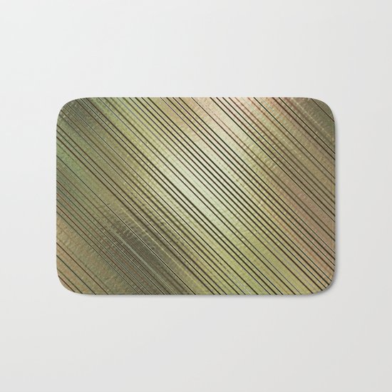 Golden Stripes Bath Mat