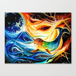 Space Narwhal Canvas Print