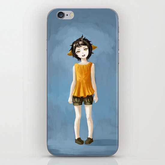 Girl in shorts iPhone & iPod Skin