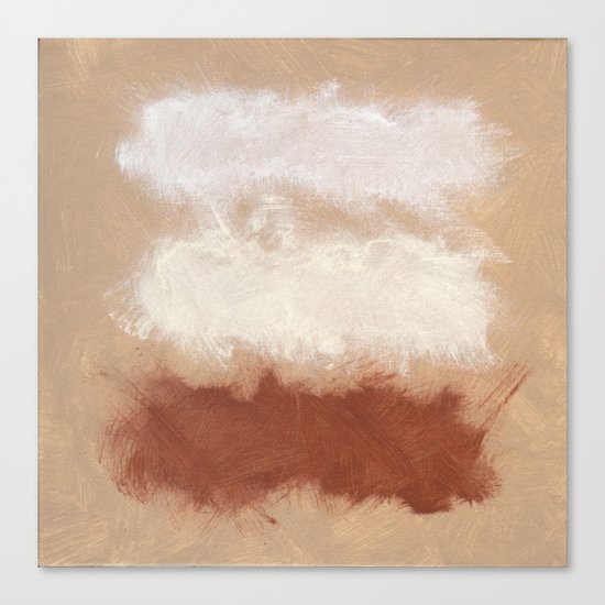 Rothko Inspired Spiced Berry Canyon Dusk 001 Mixed Stripe Modern Art Comforter Pillow #society6 Canvas Print