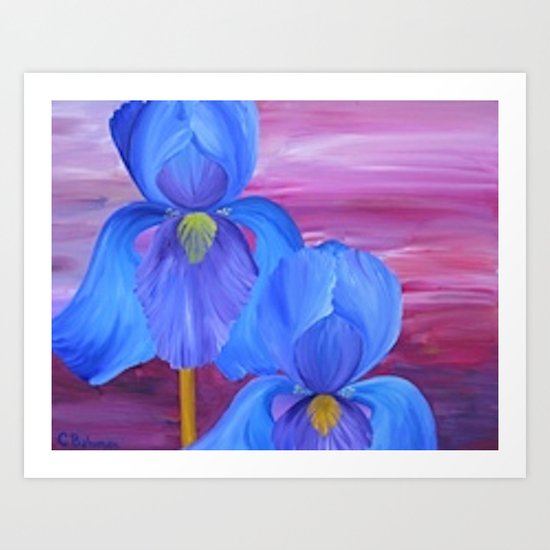 Blue Iris Art Print
