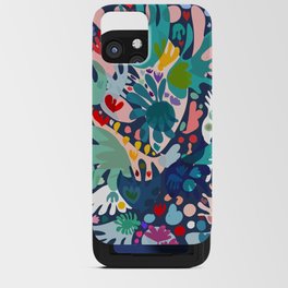 Flowers of Love Joyful Abstract Decorative Pattern Colorful  iPhone Card Case