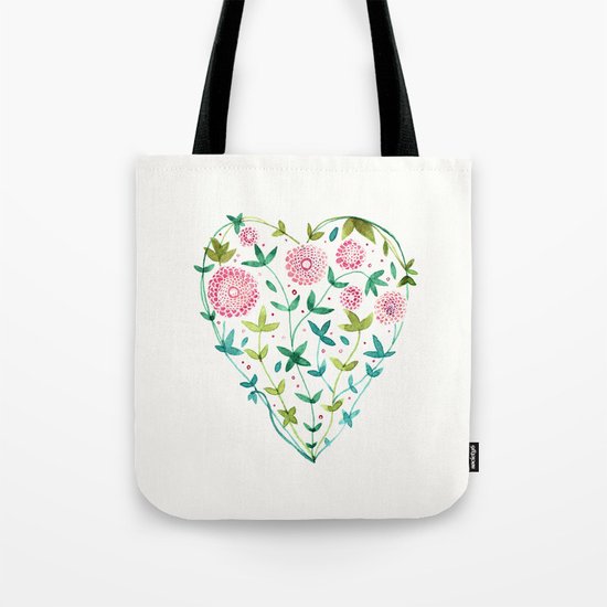 garden heart Tote Bag
