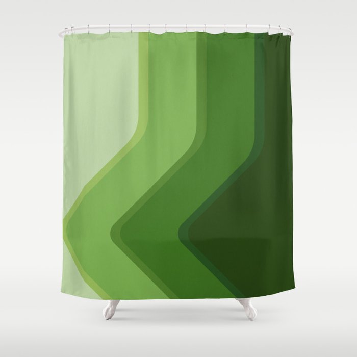 Shades of green Shower Curtain