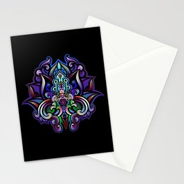 lotus heart temple Stationery Cards