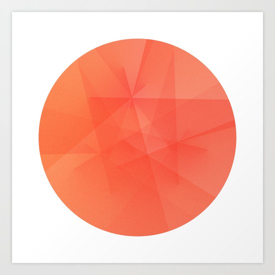 Peach Circle Art Print