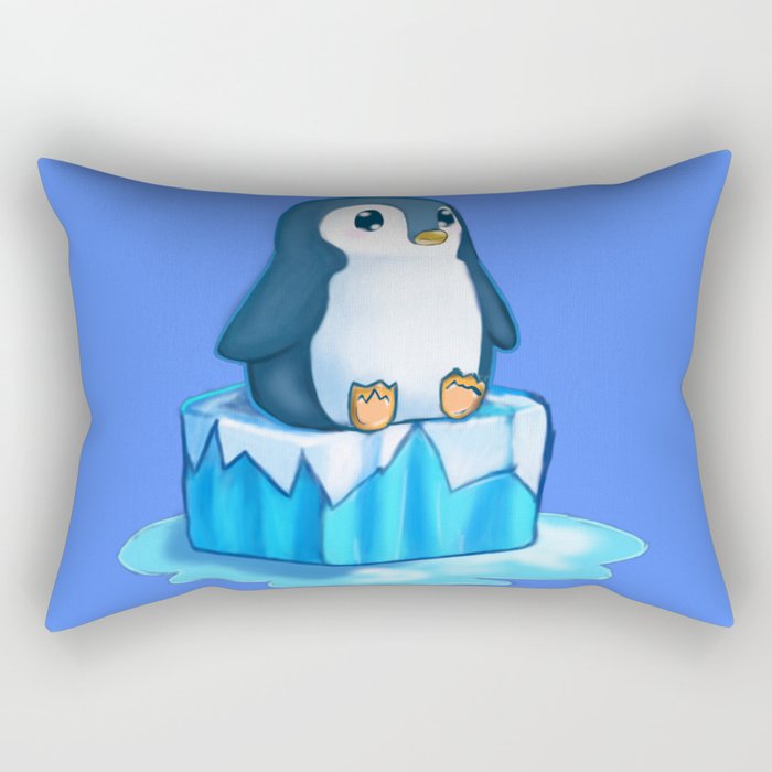 Penguin on Ice Rectangular Pillow