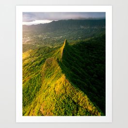 Olomana Peaks in Oahu, Hawaii Art Print