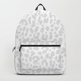 Pale Gray Leopard Backpack