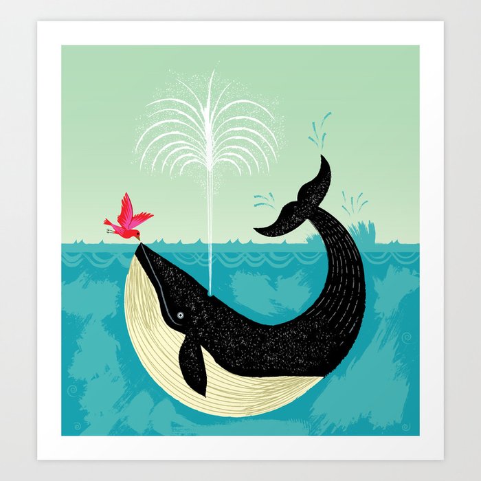 The Bird and The Whale Art Print