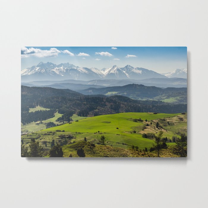 Spring Mountain Landscape Photo | Tatry, Tatra Mountains in Poland | Nature Photography Metal Print