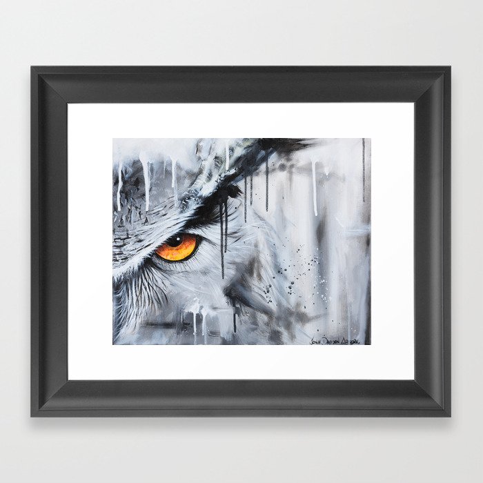 owl eye night vision Framed Art Print