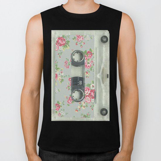 K7 cassette flower Biker Tank
