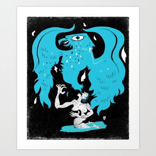 Rebirth (Blue) Art Print
