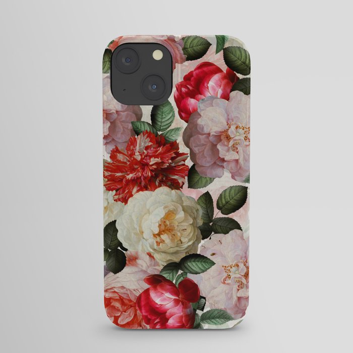 Antique Dutch Roses Pattern iPhone Case