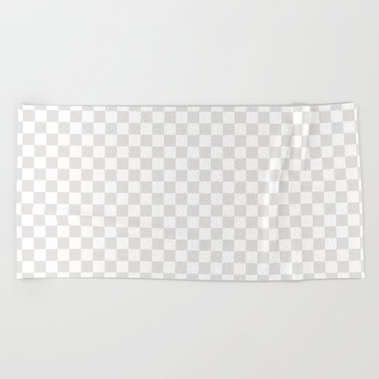 Checker (Platinum/White) Beach Towel