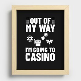 Casino Slot Machine Game Chips Card Player Recessed Framed Print
