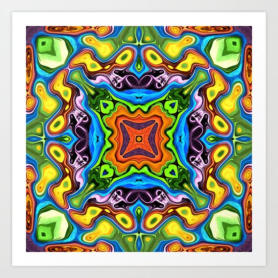 Colorful Mandala Pattern Art Print