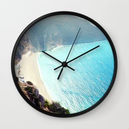 marine collection. Greece. Kefalonia Wall Clock | Vacation, Blue, Trip, Beach, Photo, Famouse, Rest, Digital, Relax, Azure 