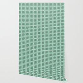 Geometric retro turquoise pattern Wallpaper