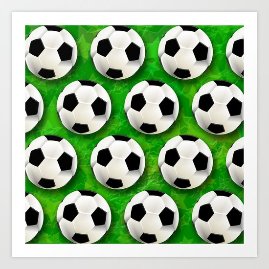 Soccer Ball Football Pattern Art Print by BluedarkArt Society6