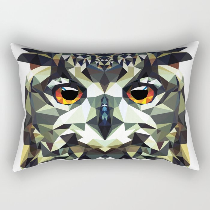 Polygon Owl Rectangular Pillow