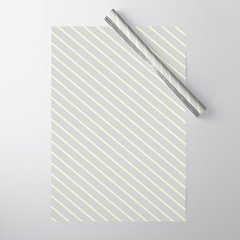 [ Thumbnail: Light Gray and Light Yellow Colored Lines/Stripes Pattern Wrapping Paper ]