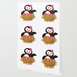 Cute hawaian penguin Wallpaper