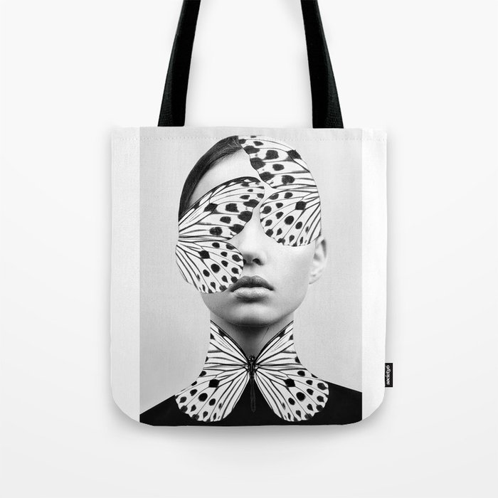 Woman Butterfly Tote Bag