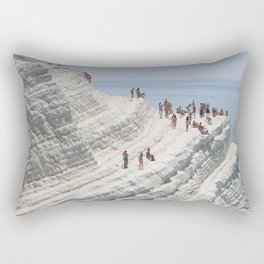 Rocky cliff Scala dei Turchi, Sicily, Italy Rectangular Pillow